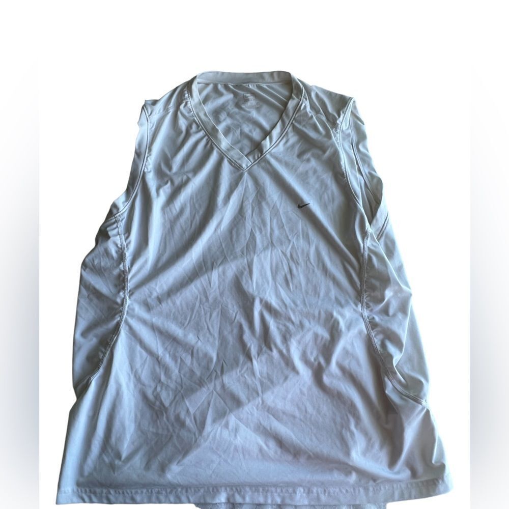 Nike white v neck tank.